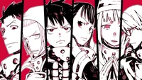 Fondo de pantalla de Fire Force con personajes de la Compañía 8