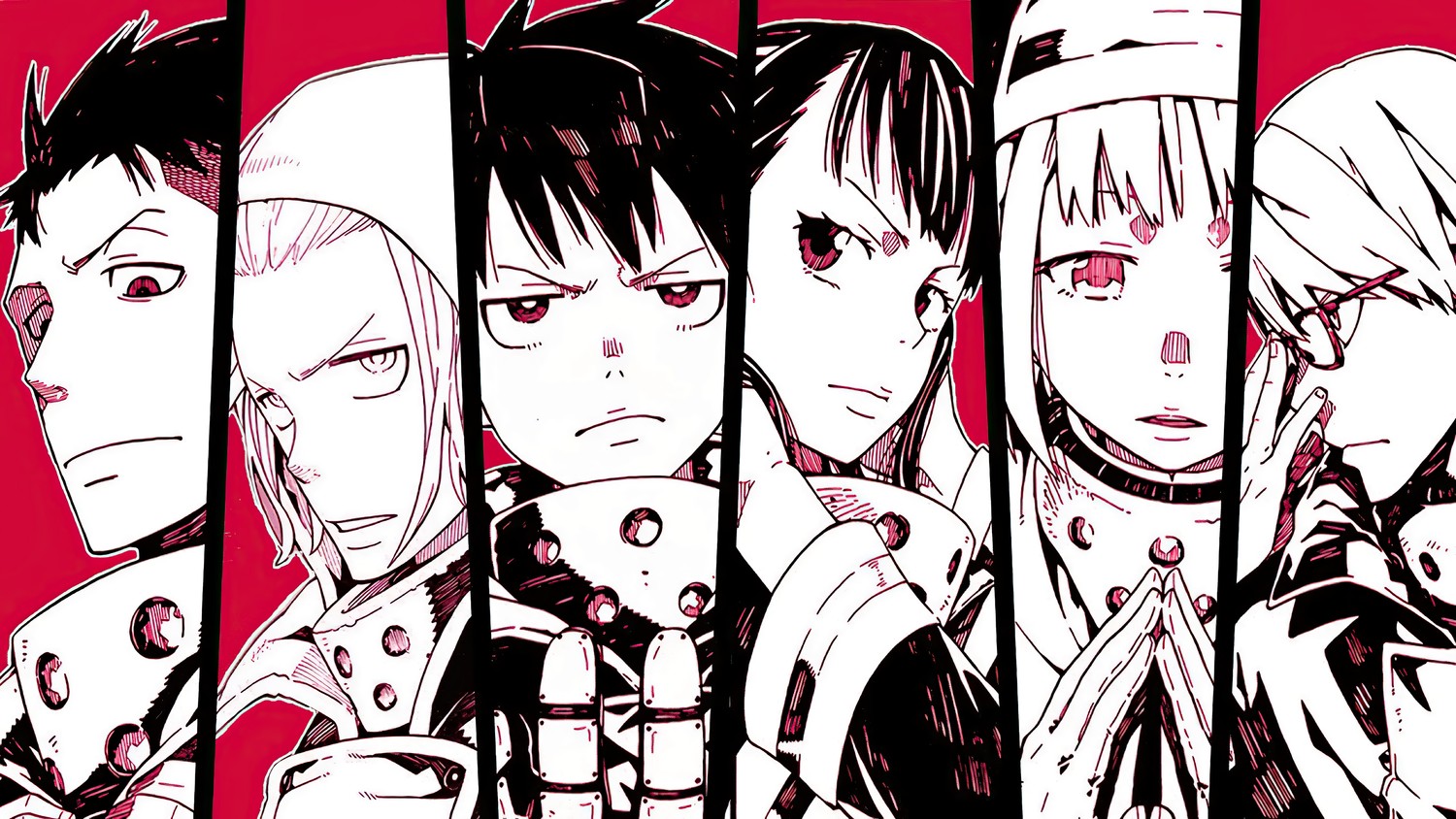 Fire Force Wallpaper Featuring Company 8 Characters