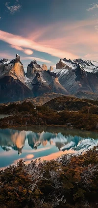 Fondo de pantalla impresionante del Parque Nacional Torres del Paine