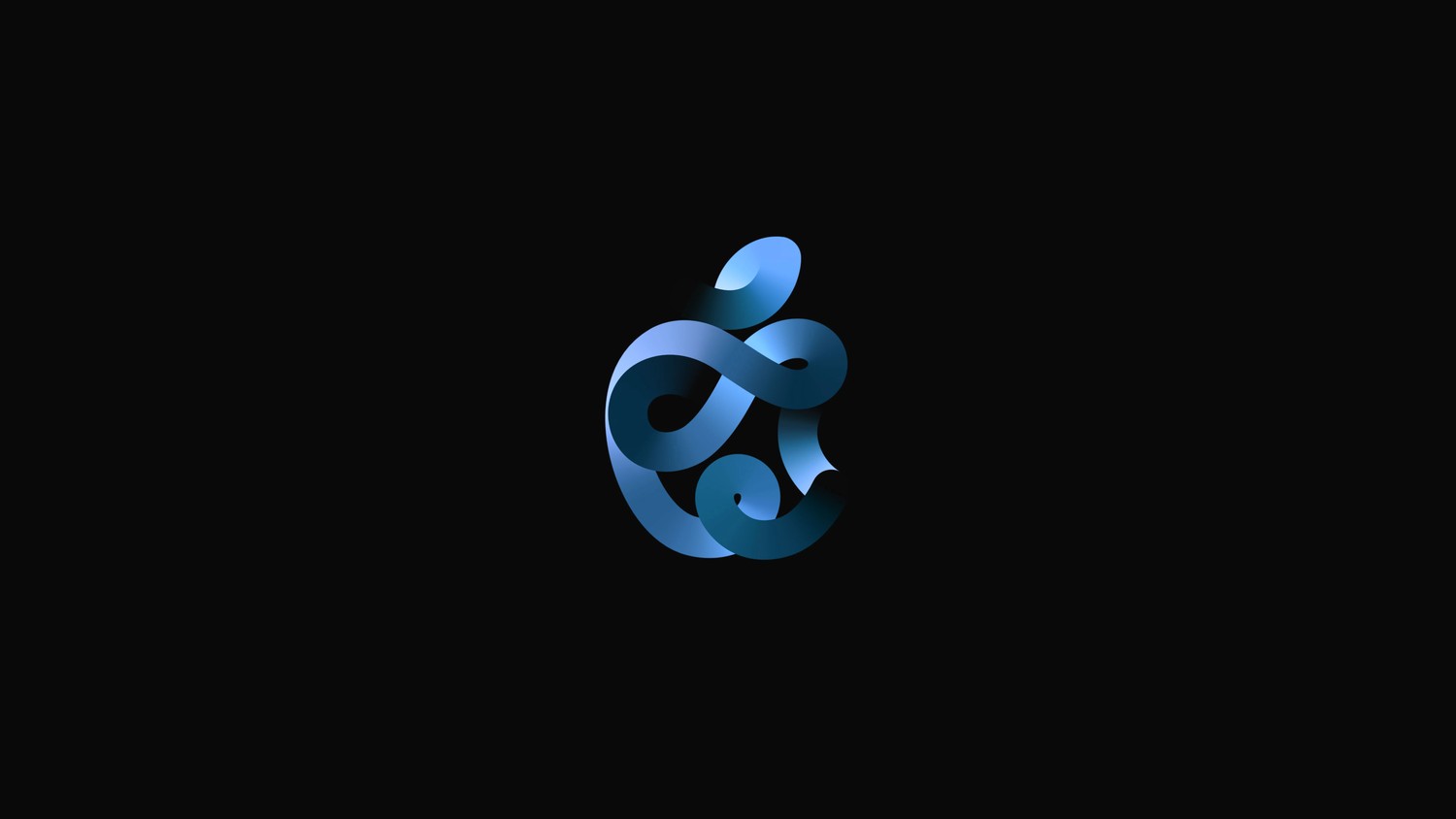 Electric Blue Apple Logo Wallpaper