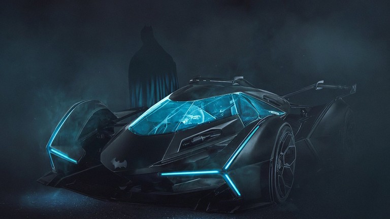 Immerse Yourself in the Dark Elegance of the Batmobile Wallpaper