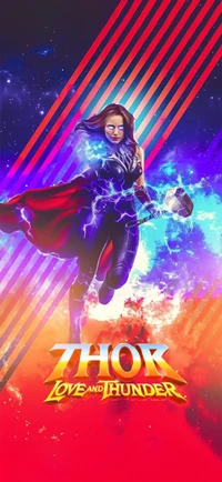 Explora el Fondo de Pantalla Electrizante de Thor: Amor y Trueno