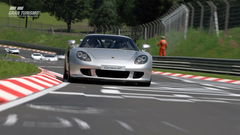 Download the Iconic Porsche Carrera GT Wallpaper from Gran Turismo 7