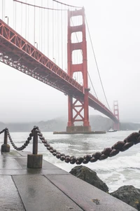 Explora Nuestro Iconico Fondo de Pantalla del Puente Golden Gate