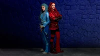 Stunning 4K Wallpaper of Malia Baker and Kylie Cantrall from Descendants: The Rise of Red