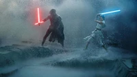 Impresionante Wallpaper de Rey vs. Kylo Ren en Star Wars 9