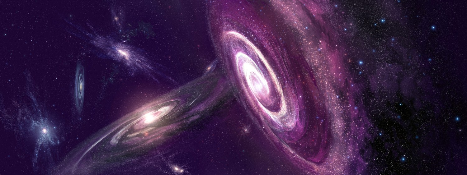 Explore the Beauty of the Purple Galaxy Wallpaper