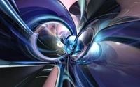 Explore Our Electric Blue Fractal Art Wallpaper