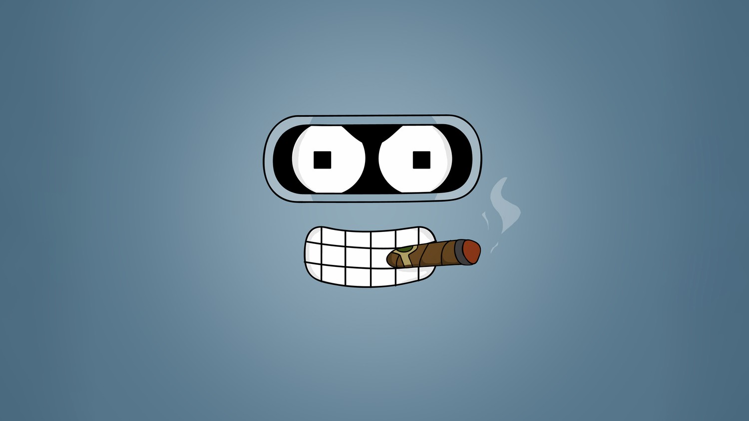 Bender from Futurama Minimalist 4K Wallpaper