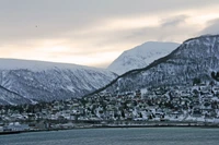 Scénario Montagneux Neigeux Éblouissant