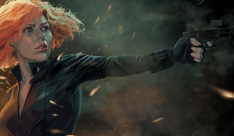 Explore Our Black Widow Digital Art Wallpaper