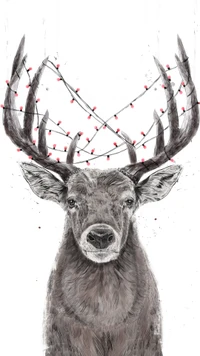 Elegant Reindeer Artwork - Perfect for Your Holiday Decor