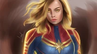 Stunning Captain Marvel Fan Art Wallpaper