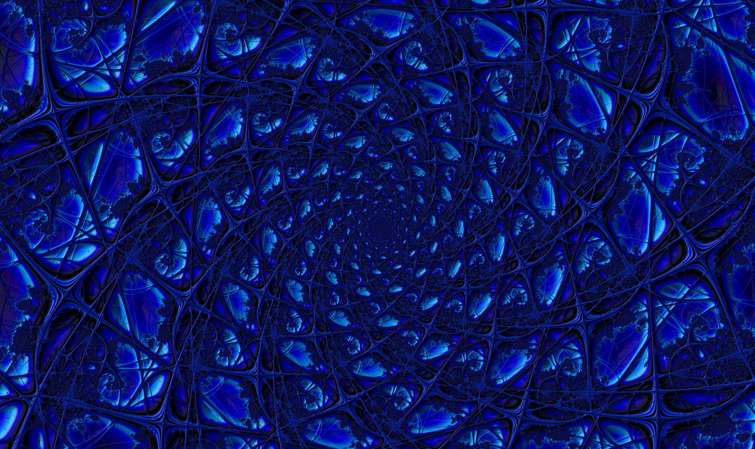 Download Stunning Cobalt Blue Fractal Art Wallpaper