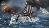 World of Warships: Wallpaper Épico de Crucero Pesado