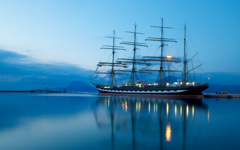 Majestic Tall Ship Serenity Wallpaper