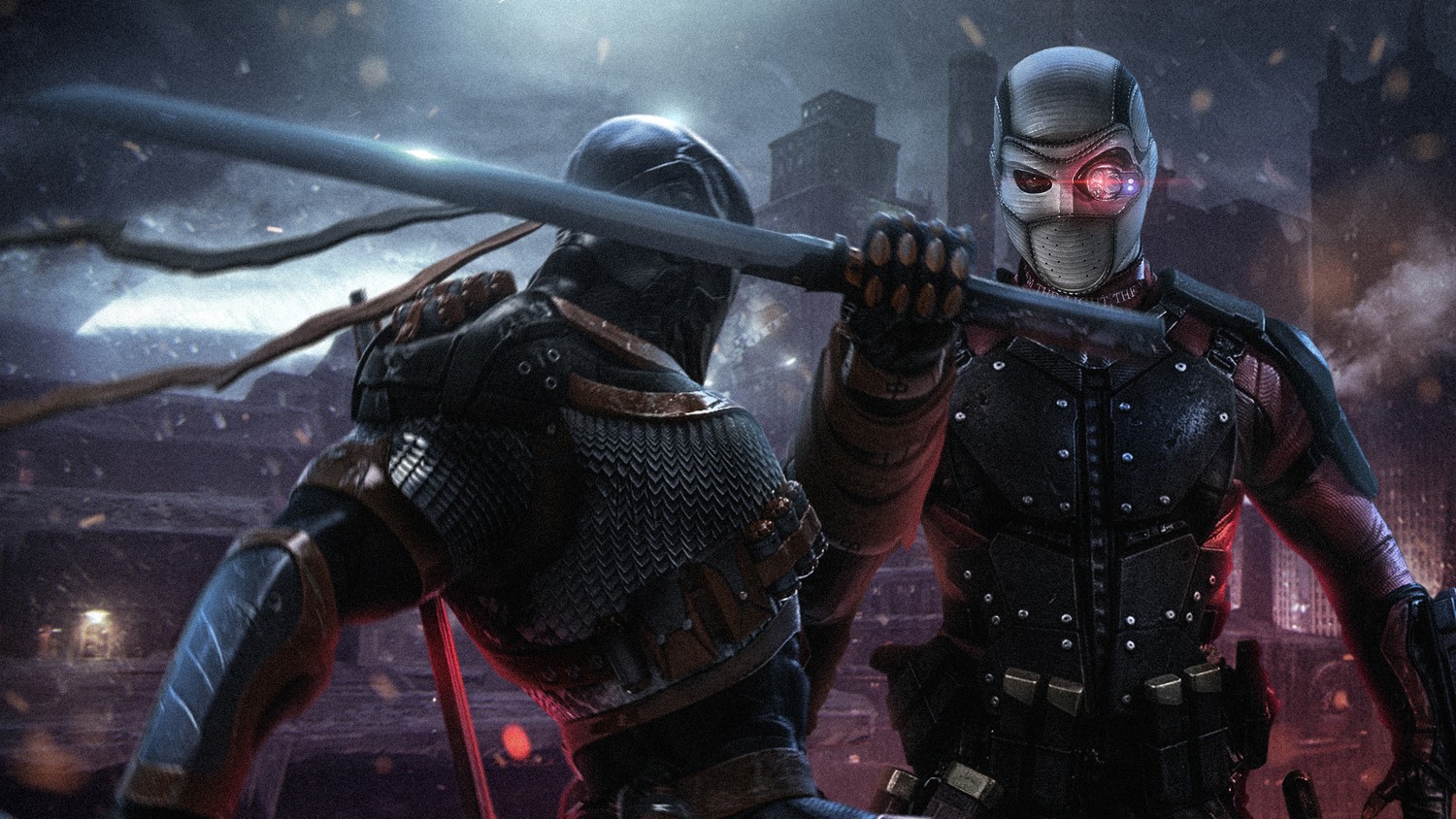 Download the Ultimate Deadshot vs Deathstroke Wallpaper