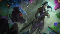 Descarga el impresionante arte de splash de Caitlyn de League of Legends