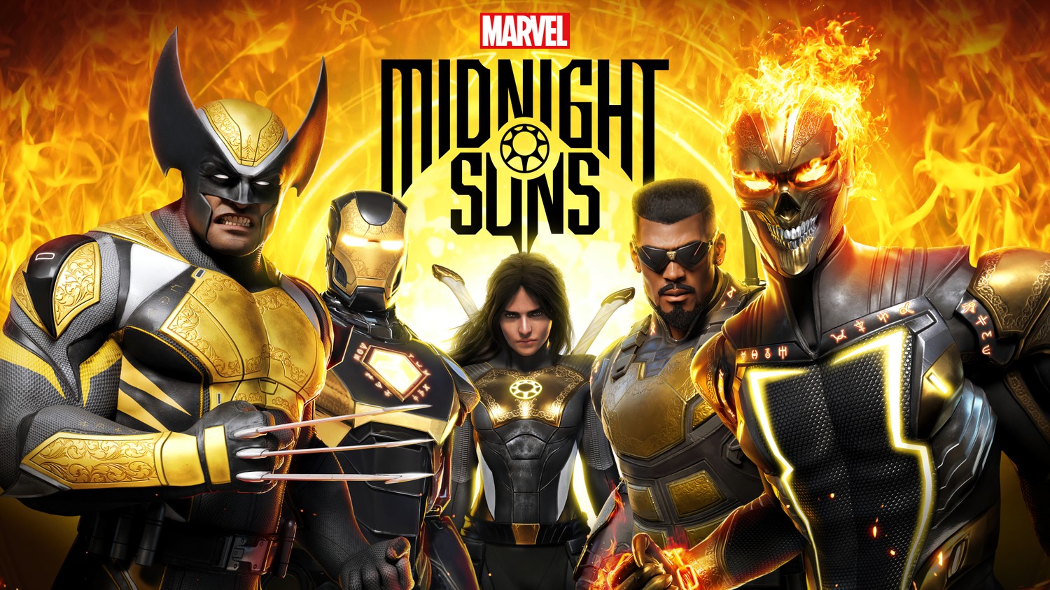 Stunning Marvel's Midnight Suns Wallpaper Featuring Iconic Characters