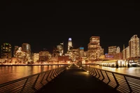 Descarga hermosa imagen de fondo de la ciudad de San Francisco por la noche