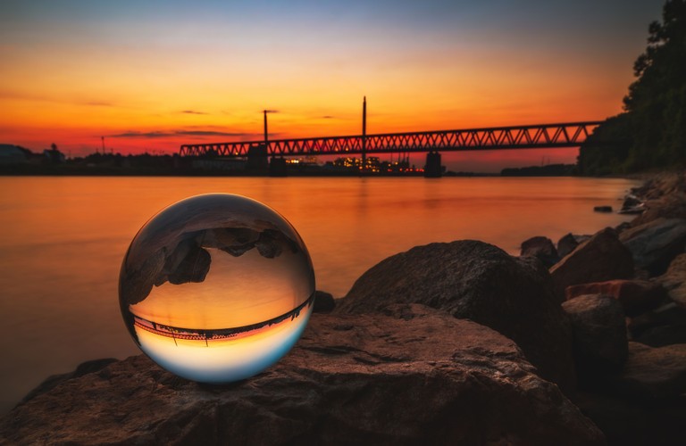 Explore the Beauty of Dusk with Our Crystal Ball Wallpaper