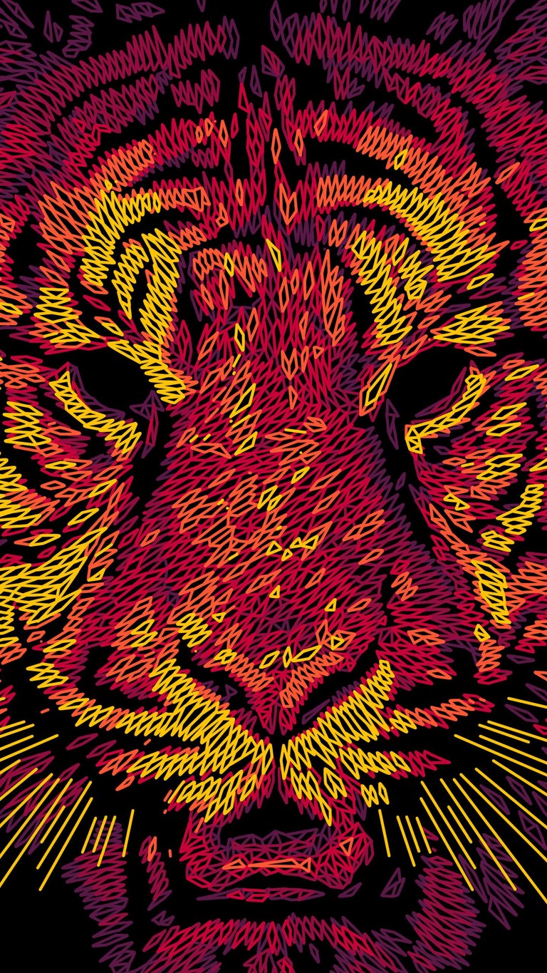 Explore the Striking Tiger Pattern - Close Up Art