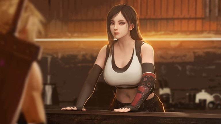 Breathtaking Final Fantasy VII Remake Wallpaper of Tifa Lockhart