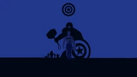 Fond d'écran silhouette Captain America