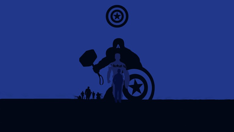 Captain America Silhouette Wallpaper