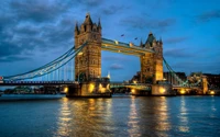 Atractiva imagen del Tower Bridge en Londres al atardecer