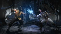 Fond d'écran Mortal Kombat X - Scorpion contre Raiden