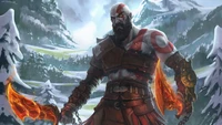 Wallpaper de haute qualité de Kratos de God of War: Ragnarok