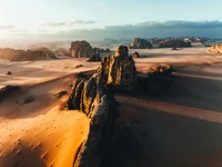 Explora la Impresionante Meseta de Arenisca del Desierto de Hisma