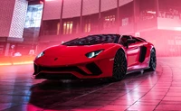 Impresionante fondo de pantalla 5K Lamborghini Aventador S Roadster