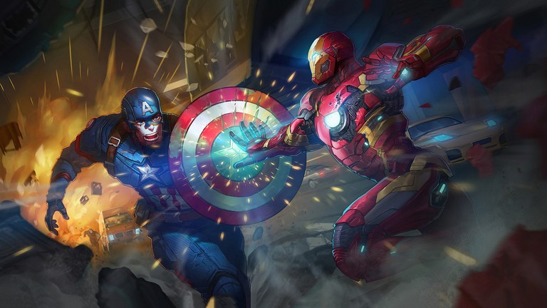 Stunning Captain America vs Iron Man Wallpaper for Gamers and Fans