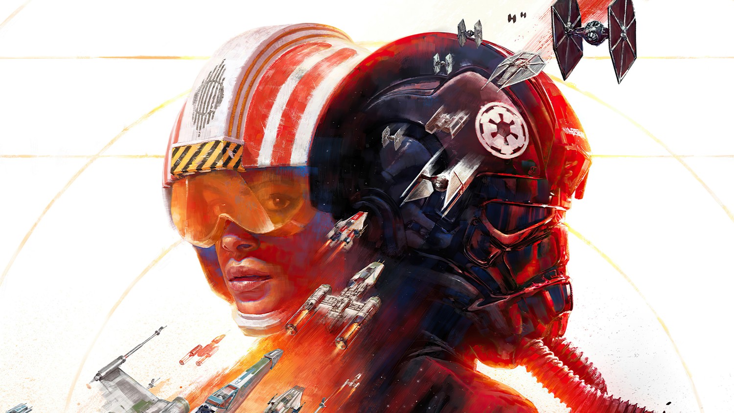 Epic Star Wars Squadrons Wallpaper Featuring Iconic Pilots