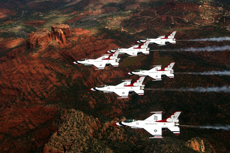 Download the Unforgettable Air Force Thunderbirds Wallpaper