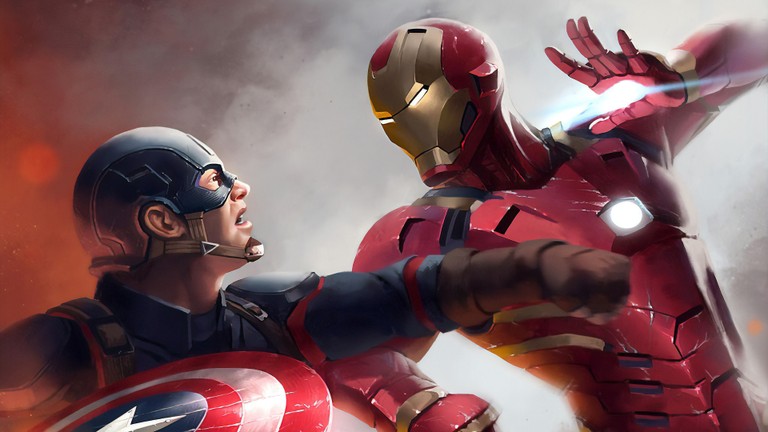 Download Stunning Iron Man and Captain America Wallpaper