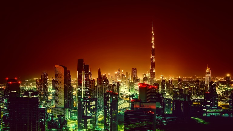 Explore the Breathtaking Night Lights of Dubai's City Skyline