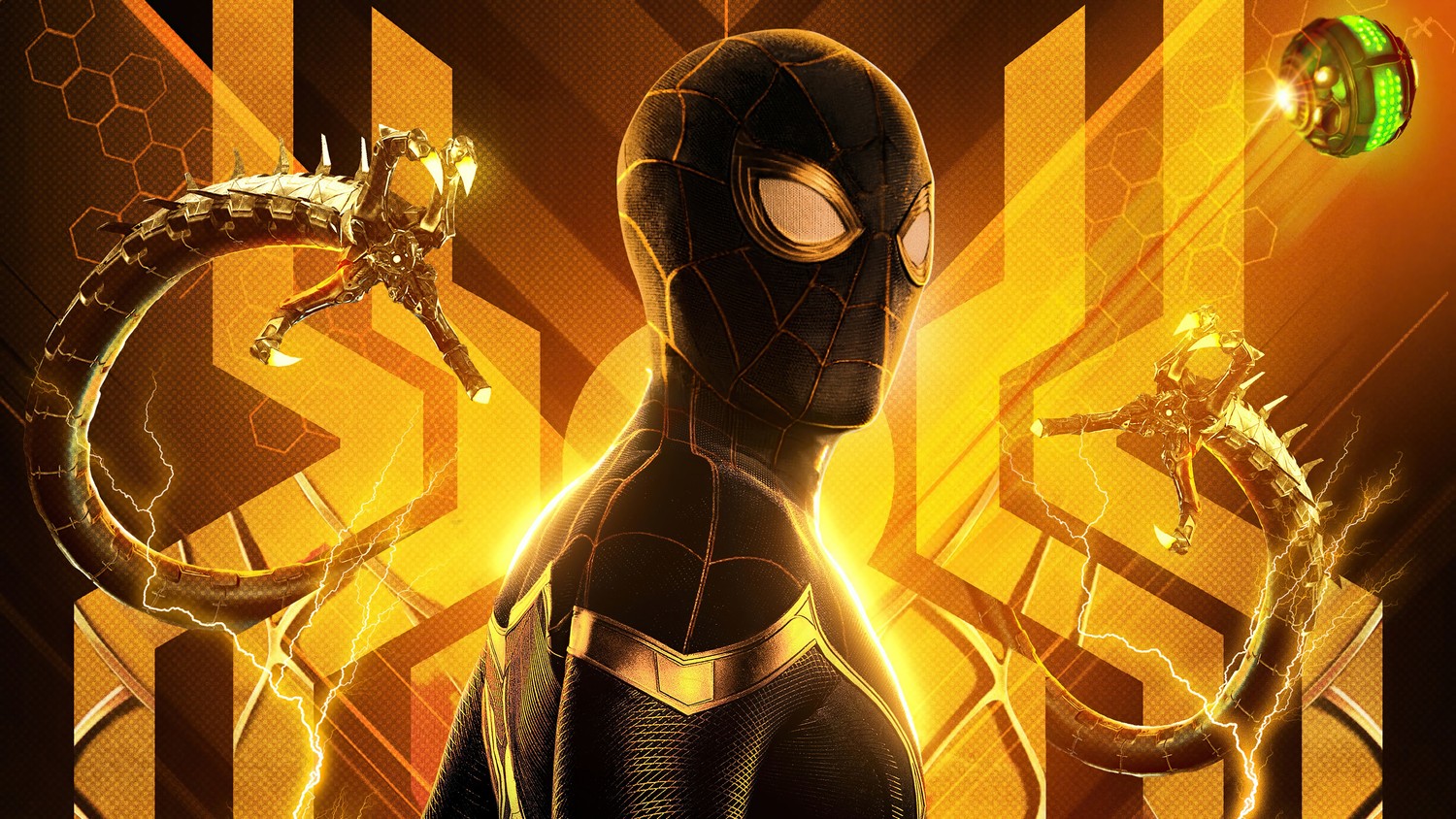 Spider Man: No Way Home Wallpaper in Black Gold Suit