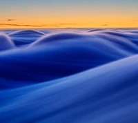 Éblouissant Fond d'Écran de Nature Liquide en Azure