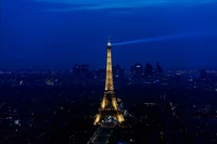 Download Captivating Eiffel Tower Night Cityscape Wallpaper