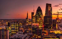 Explore the Beauty of London: Cityscape Wallpaper at Sunset