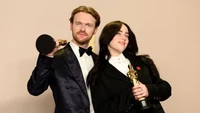 Download Stunning Billie Eilish and Finneas Oscar Wallpaper