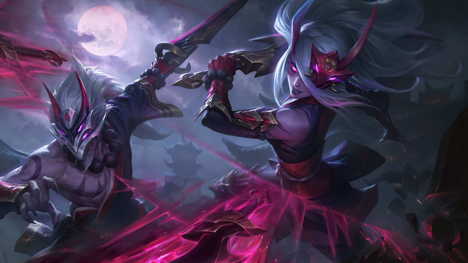 Katarina Blood Moon Skin - League of Legends Splash Art