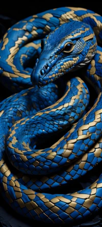 Descarga Nuestro Impresionante Fondo de Pantalla de Serpiente Azul Eléctrica