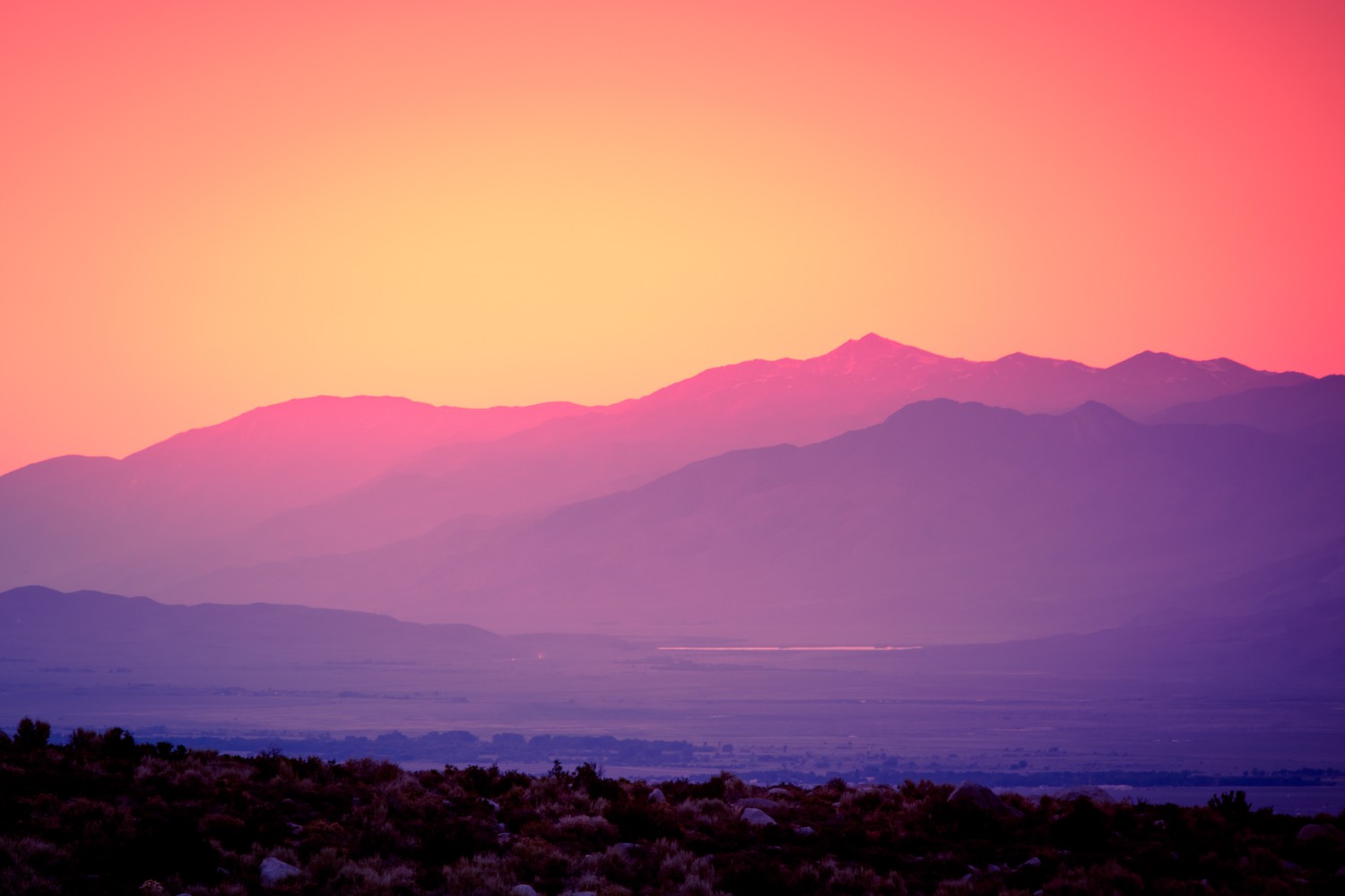 Téléchargez le Superbe Fond d'Écran de Ciel Rose au Coucher de Soleil