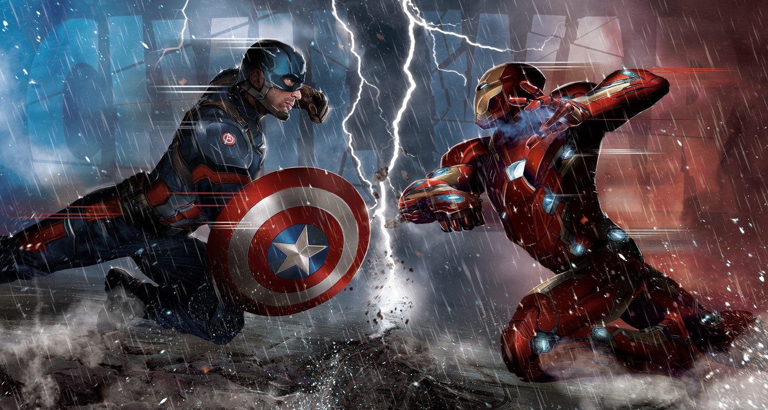 Download Stunning Captain America vs Iron Man Wallpaper