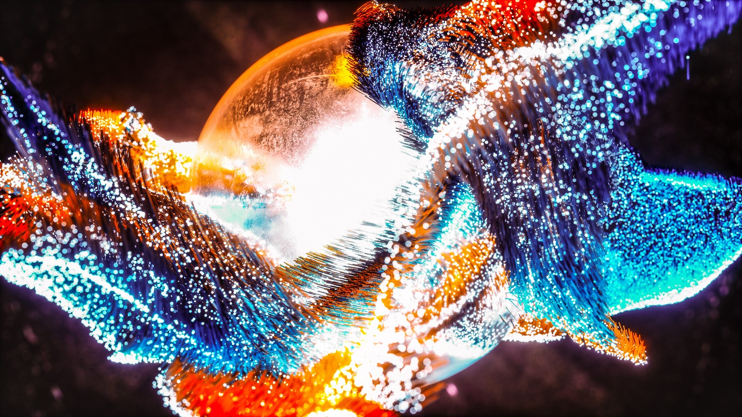 Explore Our Stunning 3D Particle Explosion Wallpaper