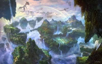 Explora el Encantador Paisaje Fantástico con Dragones